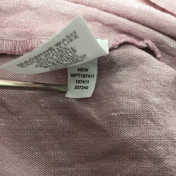 J.Jill Linen Stretch Button Hem Ankle Pants Rosebud Pink - Picture 12 of 12